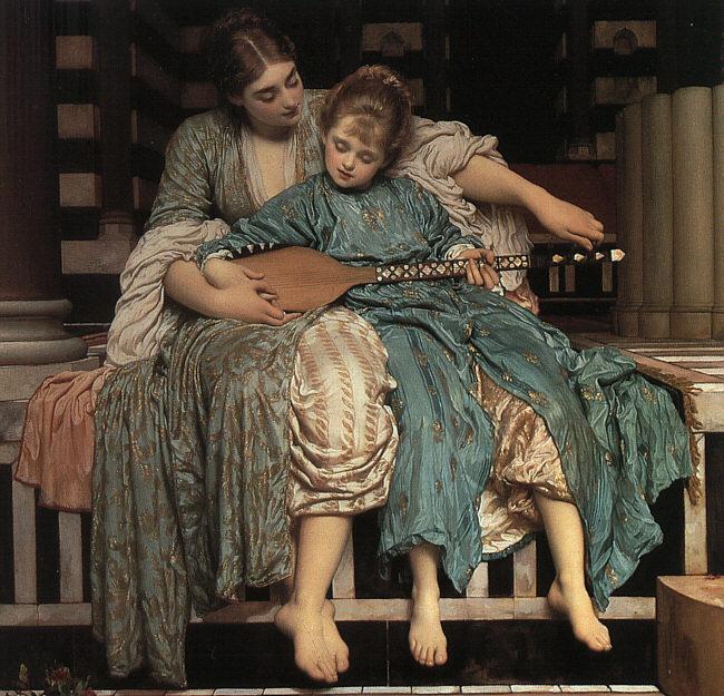 Lord Frederic Leighton Music Lesson Germany oil painting art